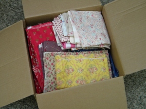 The box of fabrics arrived!